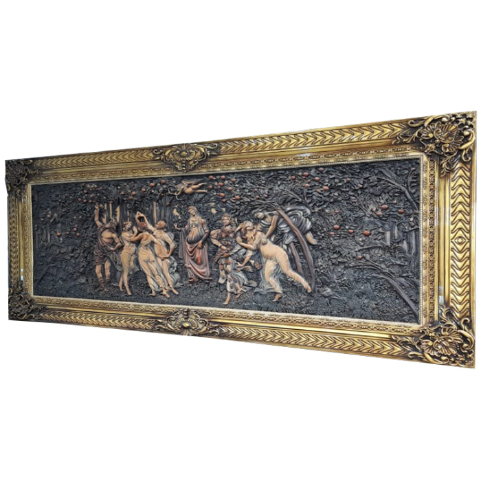 Carved panel "Spring by Botticelli" made of solid beech